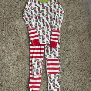 Hanna Andersson Red, White & Green Holiday Grinch Pajama Set